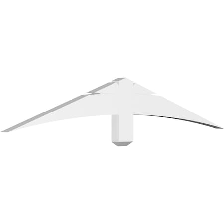 Ekena Millwork Davenport Architectural Grade PVC Gable Bracket, 60"W x 10"H x 2"D x 4"F, 4/12 Pitch GBP060X10X0204DAV00